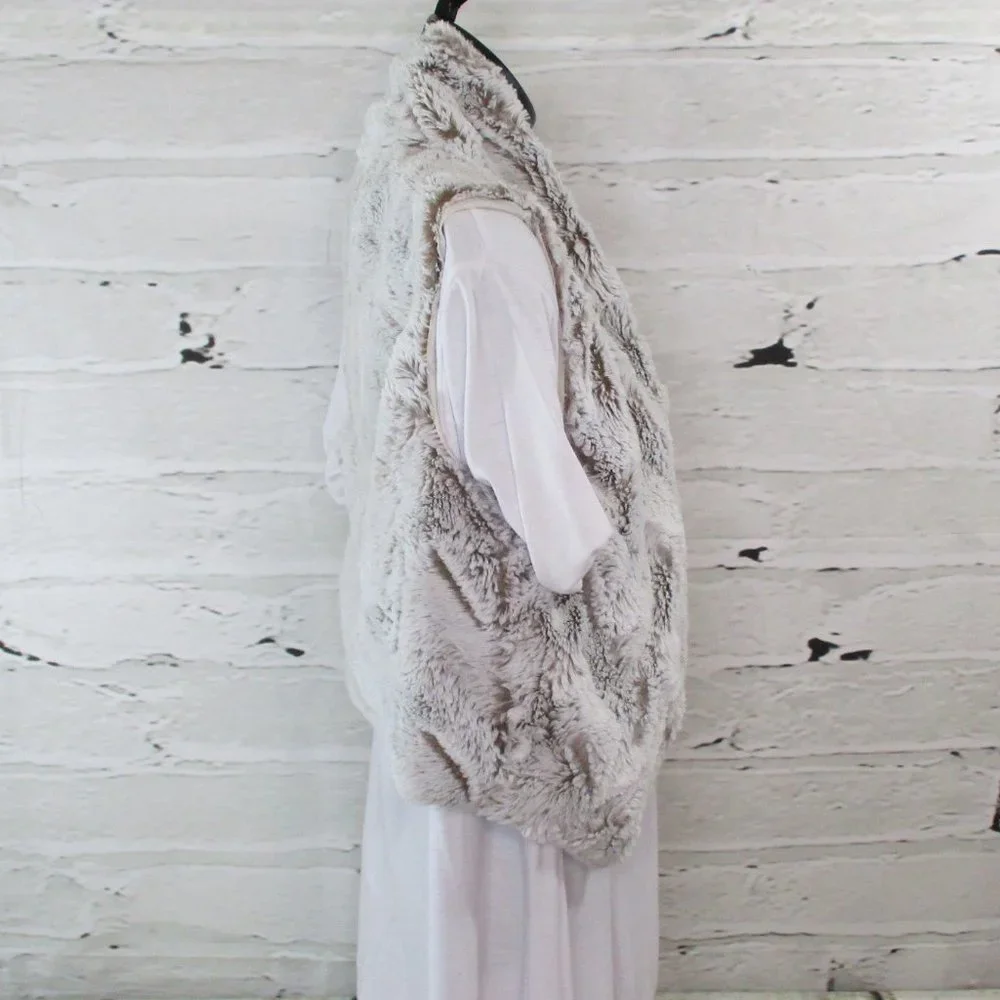 Rare Editions Big Girls Cropped Faux Fur Open Vest - Picture 3 of 8